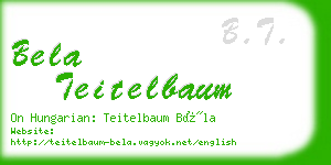 bela teitelbaum business card
